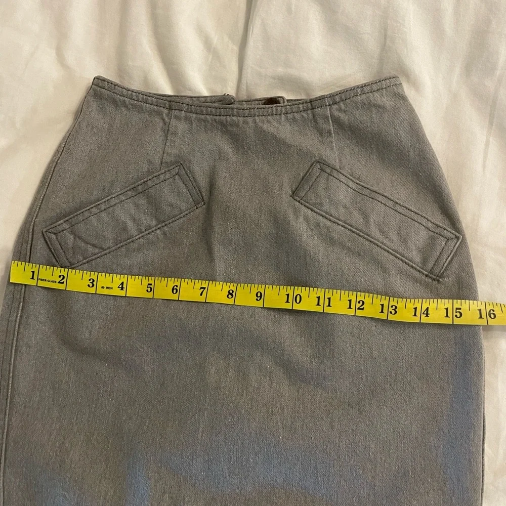 DKNY 2 Gray Denim Mini Shirt